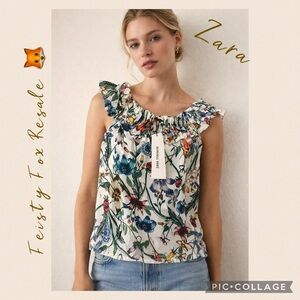 Zara Trafaluc Floral Women's Blouse - Multicolor